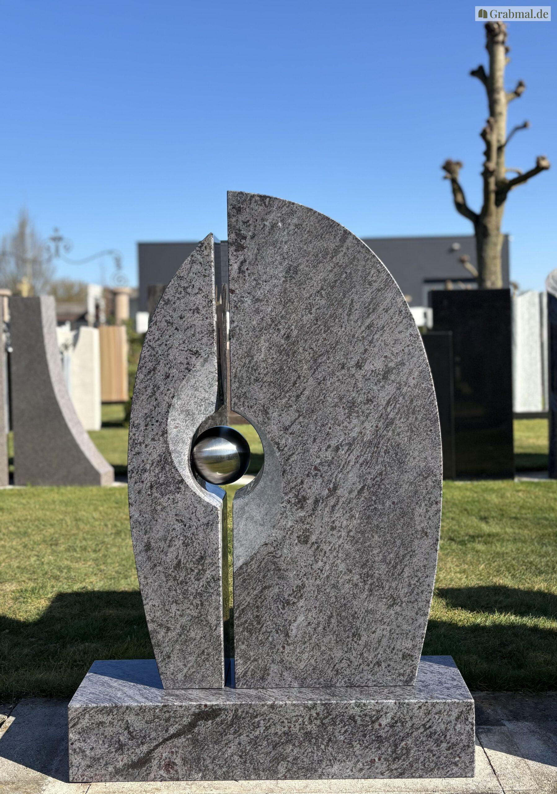 Grabstein Einzelstein Zweiteiler 1074 – Bild 2